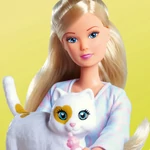 Kép 2/5 - Steffi Love: Szőke hajú Steffi baba cicákkal és kiegészítőkkel 29 cm – Simba Toys