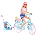 Kép 5/6 - Steffi Love: Kerékpáros Steffi baba gyerekutánfutóval - Simba Toys