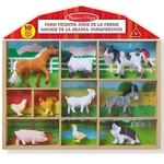 Kép 1/3 - Farm állatai 10 db-os figura szett fa tárolóban – Melissa & Doug