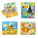 Kép 2/2 - Quercetti: Montessori Giro 4 db-os állatos puzzle szett