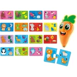 Kép 2/2 - Carotina baby: Állatos párosító készségfejlesztő játék beszélő tollal – Lisciani
