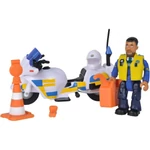 Kép 2/2 - Sam a tűzoltó: Malcolm motoros rendőr figuraszett – Simba Toys