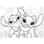 Kép 3/3 - Stitch 2 az 1-ben 24 db-os puzzle és színező 35×25 cm – Lisciani