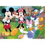 Kép 2/3 - Mickey egér 2 az 1-ben 24 db-os puzzle és színező 35×25 cm – Lisciani