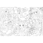 Kép 3/3 - Disney Hercegnők – Mangás varázslat 2 az 1-ben 250 db-os puzzle és színező 50×35 cm – Lisciani