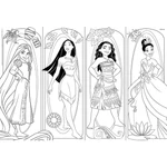 Kép 3/3 - Disney Hercegnők 2 az 1-ben maxi 2×60 db-os puzzle és színező 50×35 cm – Lisciani