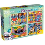 Kép 1/5 - Disney Stitch 2 az 1-ben maxi 4×48 db-os puzzle és színező 35×25 cm – Lisciani