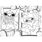Kép 3/5 - Disney Stitch 2 az 1-ben maxi 4×48 db-os puzzle és színező 35×25 cm – Lisciani