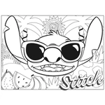 Kép 4/5 - Disney Stitch 2 az 1-ben maxi 4×48 db-os puzzle és színező 35×25 cm – Lisciani
