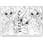 Kép 5/5 - Disney Stitch 2 az 1-ben maxi 4×48 db-os puzzle és színező 35×25 cm – Lisciani