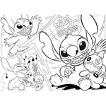 Kép 2/2 - Disney Stitch 2 az 1-ben maxi 24 db-os puzzle és színező 70×50 cm – Lisciani