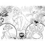 Kép 3/3 - Oroszlánkirály 2 az 1-ben 24 db-os Eco mini puzzle és színező 35×25 cm – Lisciani