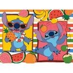 Kép 2/3 - Lilo és Stitch gyümölcsös kaland 2 az 1-ben 48 db-os Eco mini puzzle és színező 35×25 cm – Lisciani