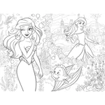 Kép 3/3 - Ariel két világa 2 az 1-ben 48 db-os Eco mini puzzle és színező 35×25 cm – Lisciani