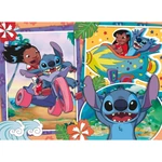 Kép 2/3 - Stitch 2 az 1-ben 60 db-os Eco puzzle és színező 70×50 cm – Lisciani