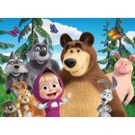 Kép 2/3 - Mása és a medve 2 az 1-ben 60 db-os Eco puzzle és színező 70×50 cm – Lisciani