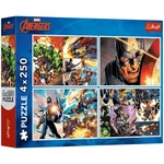 Kép 1/5 - Marvel: Bosszúállók 4×250 db-os puzzle – Trefl