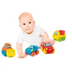 Kép 2/3 - Baby Soft & Go Puha játékkocsik több változatban – Clementoni