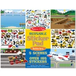 Kép 1/4 - Járművek újrahasználható matrica szett – Melissa &amp; Doug