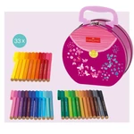 Kép 2/2 - Faber Castell: Connector filctoll készlet 33 db-os pillangós fém kézitáskában