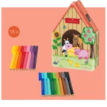 Kép 2/2 - Faber Castell: Connector filctoll készlet 18 db-os Farm mintás fém dobozban