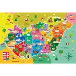 Kép 2/2 - Magyarország térképe oktató puzzle 44 db-os – Trefl