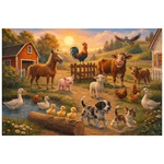 Kép 2/2 - Barátok a farmon 100db-os puzzle - Trefl