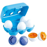 Kép 1/2 - Playgo: Szivárvány formaválogató tojások tojástartóban