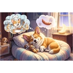 Kép 2/2 - Corgi álomvilága 60db-os puzzle - Trefl