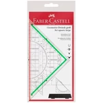 Kép 1/2 - Faber-Castell: Háromszög alakú derékszög vonalzó eltavolítható fogóval 20 cm-es