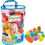 Kép 1/3 - Clemmy: Puha színes építőkockák babáknak 40 db-os szett – Clementoni