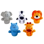 Kép 2/2 - Playgo: Szafari állatok 5 db-os ujjbáb szett