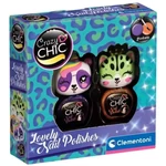 Kép 1/2 - Crazy Chic: Lovely Nail körömlakk állatfigurás ecsetfejjel 2 db-os sárga és rózsaszín szett – Clementoni