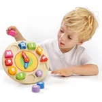 Kép 3/3 - Molto: Nature Oh! Clock formaillesztő óra fa játék