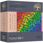 Kép 1/3 - Wood Craft: Szivárvány pillangók fa puzzle 500+1 db-os – Trefl