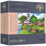 Kép 1/3 - Wood Craft: Nyári kikötő fa puzzle 500+1 db-os – Trefl