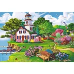 Kép 2/3 - Wood Craft: Nyári kikötő fa puzzle 500+1 db-os – Trefl