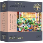 Kép 1/3 - Wood Craft: Tengerparti nyaralóház fa puzzle 500+1 db-os – Trefl
