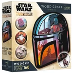 Kép 1/3 - Wood Craft: Star Wars – A Mandalorián 160 db-os prémium fa puzzle – Trefl