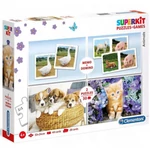 Kép 1/2 - Állatok Superkit 4 az 1-ben puzzle és játékszett – Clementoni
