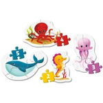 Kép 2/2 - MyFirst Puzzle: 4 az 1-ben víz alatti állatok Supercolor bébi puzzle – Clementoni