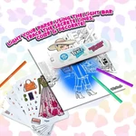 Kép 6/6 - Magic Trace stúdió: Ragyogó rajzolás – divat kreatív játékszett