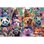 Kép 2/2 - Vicces állatportrék 300 db-os puzzle – Trefl