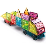 Kép 3/3 - Geomag: Magnetic Tiles Gems jáművek mágneses építőkocka 24 db-os szett