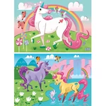 Kép 2/2 - Hiszek az unikornisokban Supercolor 2 az 1-ben puzzle 2×20 db-os – Clementoni