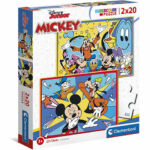 Kép 1/2 - Mickey egér és barátai Supercolor 2 az 1-ben puzzle 2×20 db-os – Clementoni