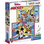 Kép 1/2 - Mickey egér és barátai Supercolor 2 az 1-ben puzzle 2×20 db-os – Clementoni