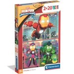 Kép 1/3 - Vasember csodálatos barátai 2×20 db-os Supercolor puzzle – Clementoni