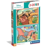 Kép 1/2 - Disney Klasszisok Oroszlánkirály és Dumbo 2×20 db-os Supercolor puzzle – Clementoni