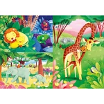Kép 2/2 - Dzsungel barátok Supercolor 3 az 1-ben puzzle 3×48 db-os – Clementoni
